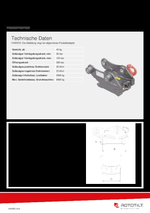 швидкодіюча муфта Rototilt® S40 