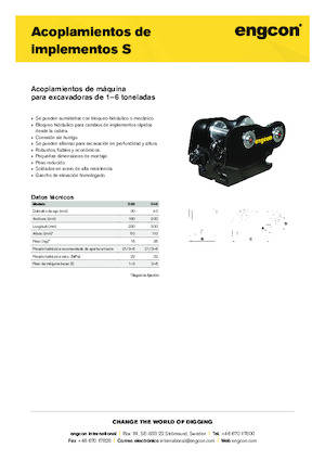 швидкодіюча муфта engcon S30