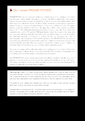 Задньо-привідний косильний диск із кондиціонуванням Pronar PDT 300 C