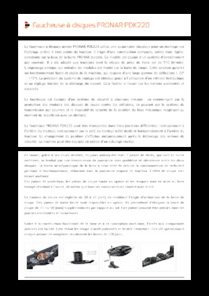 Задньо-привідний косильний диск без кондиціонування Pronar PDK 220