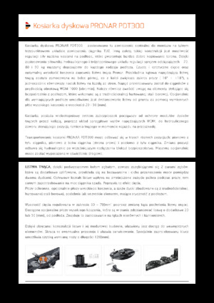 Задньо-привідний косильний диск без кондиціонування Pronar PDT 300