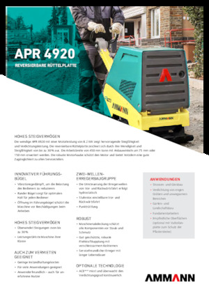 Реверсивні віброплити Ammann APR 4920