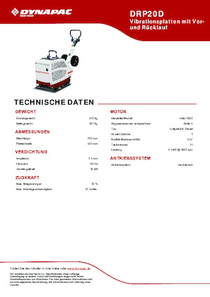 Реверсивні віброплити Dynapac DRP20D