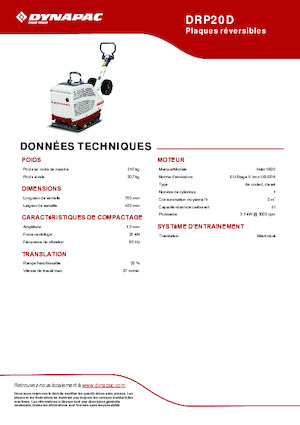 Реверсивні віброплити Dynapac DRP20D