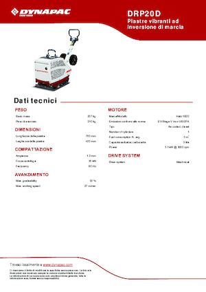 Реверсивні віброплити Dynapac DRP20D