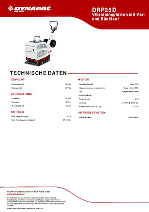 Реверсивні віброплити Dynapac DRP25D