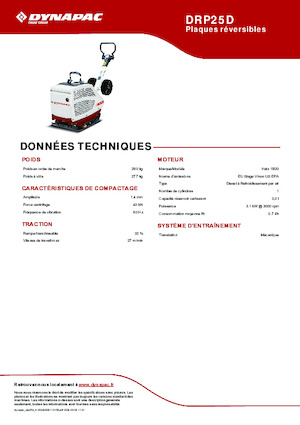 Реверсивні віброплити Dynapac DRP25D