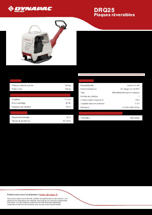 Реверсивні віброплити Dynapac DRQ25