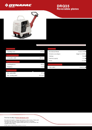 Реверсивні віброплити Dynapac DRQ35