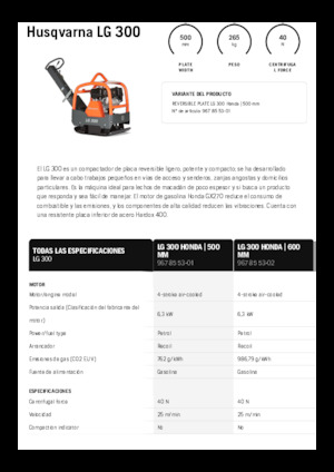 Реверсивні віброплити Husqvarna LG 300