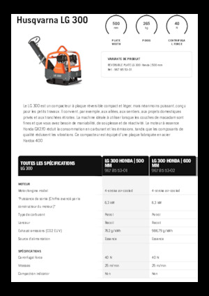 Реверсивні віброплити Husqvarna LG 300