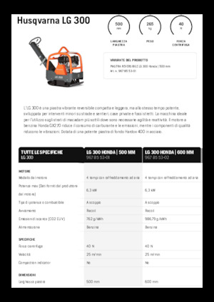 Реверсивні віброплити Husqvarna LG 300