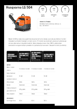 Реверсивні віброплити Husqvarna LG 504