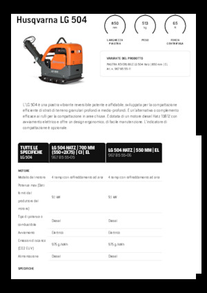 Реверсивні віброплити Husqvarna LG 504