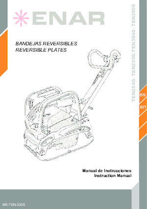 Реверсивні віброплити Enar TEN 3040DH