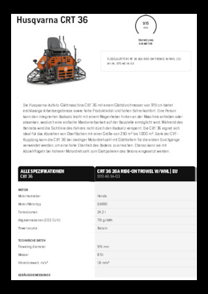 Самохідні подвійні кельми Husqvarna CRT 36