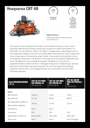 Самохідні подвійні кельми Husqvarna CRT 48