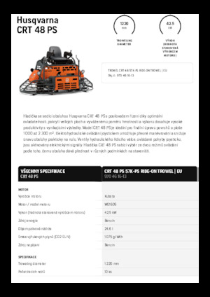 Самохідні подвійні кельми Husqvarna CRT 48 PS