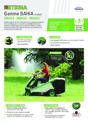 Газонокосарки, газонні та садові трактори Etesia BAHIA 2 MBHE 2