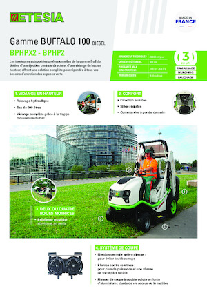 Газонокосарки, газонні та садові трактори Etesia BUFFALO 100 BPHPX2