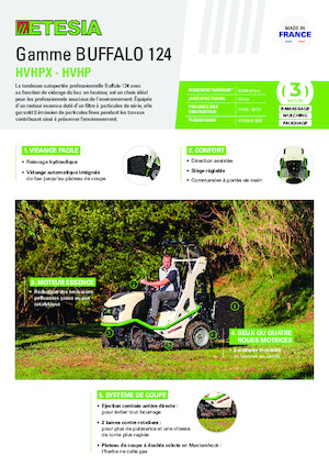 Газонокосарки, газонні та садові трактори Etesia BUFFALO 124 HVHP2