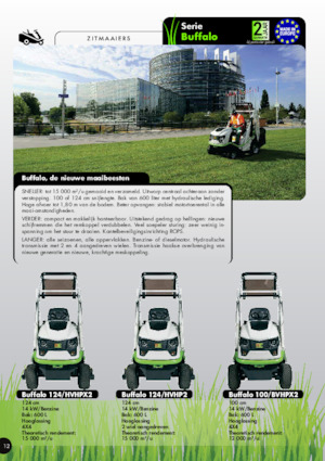 Газонокосарки, газонні та садові трактори Etesia BUFFALO 124 HVHP2