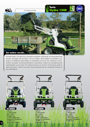 Газонокосарки, газонні та садові трактори Etesia HYDRO 124 DL
