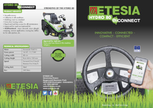 Газонокосарки, газонні та садові трактори Etesia HYDRO 80 E-CONNECT MKHP4