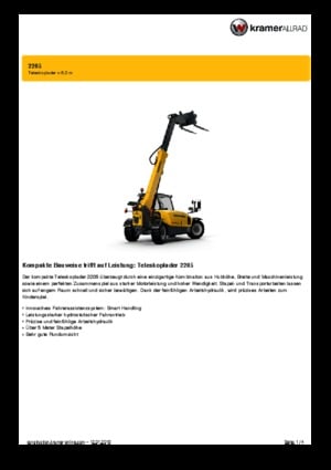 Телескопічні навантажувачі Kramer 2205