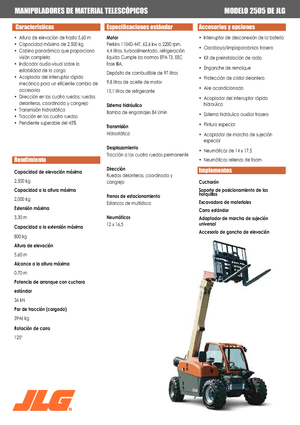 Телескопічні навантажувачі JLG 2505