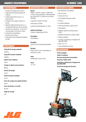 Телескопічні навантажувачі JLG 2505