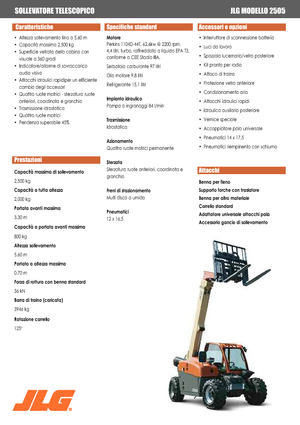 Телескопічні навантажувачі JLG 2505