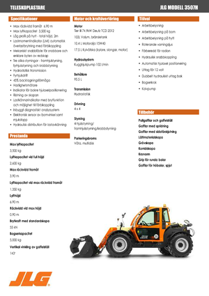 Телескопічні навантажувачі JLG 3507 H