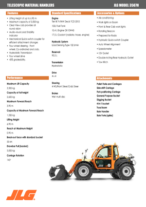 Телескопічні навантажувачі JLG 3507 H