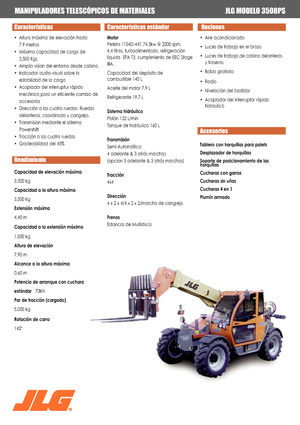 Телескопічні навантажувачі JLG 3508 PS