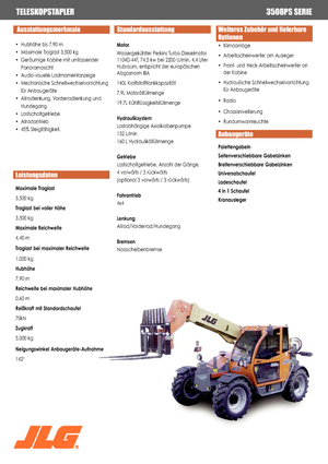 Телескопічні навантажувачі JLG 3508 PS