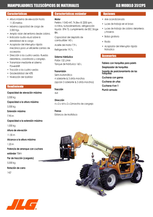 Телескопічні навантажувачі JLG 3512 PS
