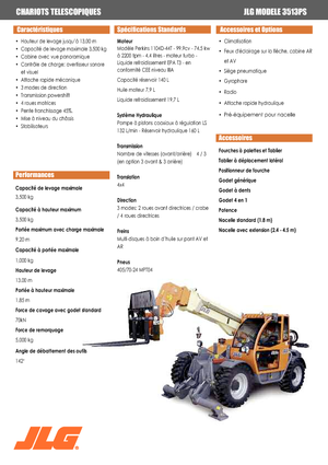 Телескопічні навантажувачі JLG 3513 PS