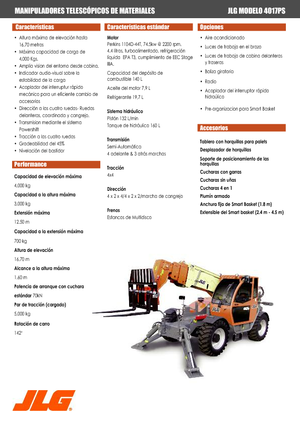Телескопічні навантажувачі JLG 4017 PS
