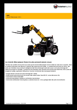 Телескопічні навантажувачі Kramer 4407