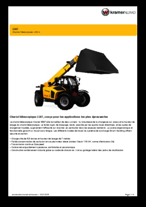 Телескопічні навантажувачі Kramer 5507