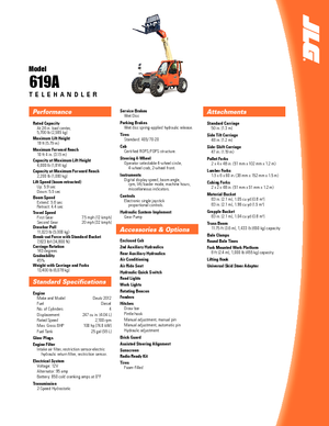 Телескопічні навантажувачі JLG 619 A