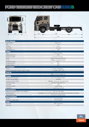 стійке шасі Ford 1833 crew cab