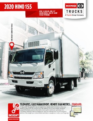 стійке шасі Hino 2020 HINO 155 4x2