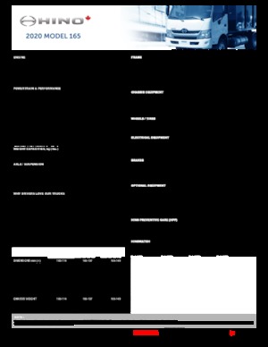 стійке шасі Hino 2020 HINO 165 4x2