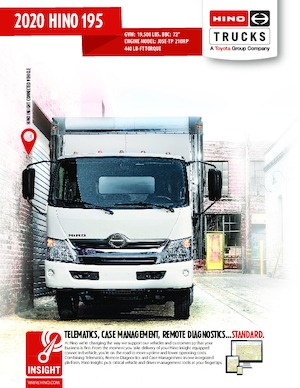 стійке шасі Hino 2020 HINO 195 4x2