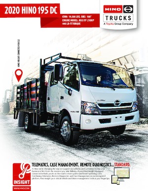 стійке шасі Hino 2020 HINO 195 DC 4x2