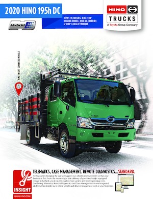 стійке шасі Hino 2020 HINO 195h DC 4x2