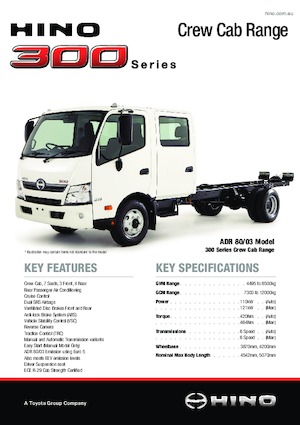 стійке шасі Hino 300 716 CREW 4x2
