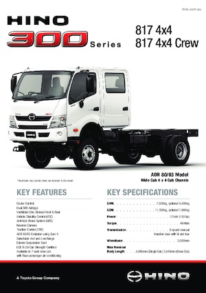 стійке шасі Hino 300 817 4x4